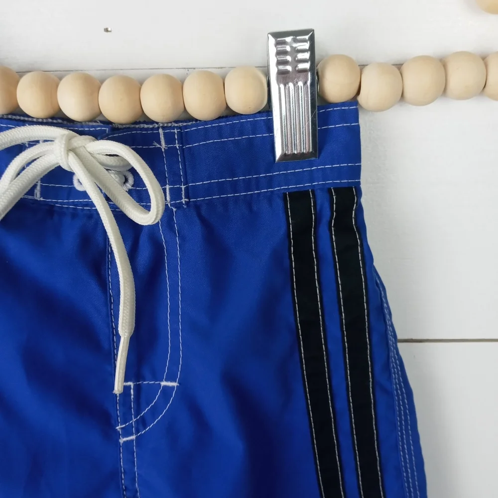 Polo Ralph Lauren boys size 12 mos royal and navy blue stripe swim trunks